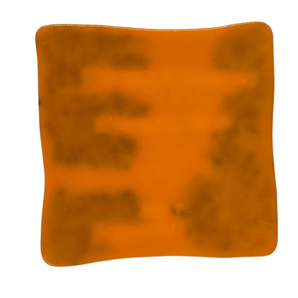 Birch Tree Fused Glass Art Orange Glitter Green Wood Nature Artsy OOAK Vintage - Picture 11 of 16